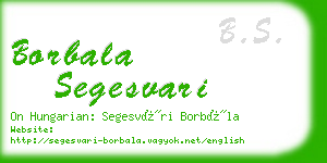 borbala segesvari business card